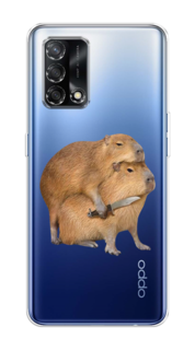 Чехол на OPPO A74 4G/F19 "Капибара с ножом" Case Place
