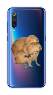 Чехол на Xiaomi Mi 9 "Капибара с ножом" Case Place