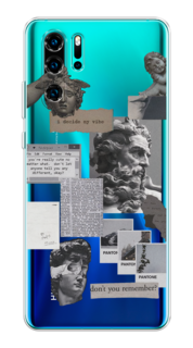 Чехол на Huawei P30 Pro "Коллаж греческие скульптуры" Case Place