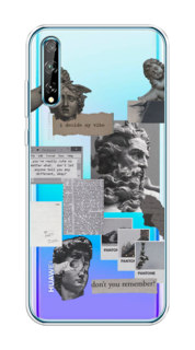 Чехол на Huawei Y8p/P Smart S "Коллаж греческие скульптуры" Case Place