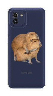 Чехол на Samsung Galaxy A03 "Капибара с ножом" Case Place