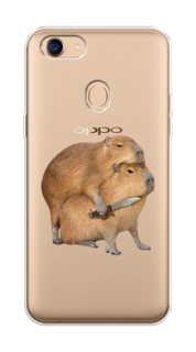 Чехол на Oppo F5 "Капибара с ножом" Case Place