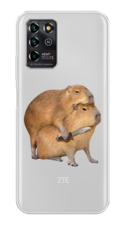 Чехол на ZTE Blade V30 Vita "Капибара с ножом" Case Place