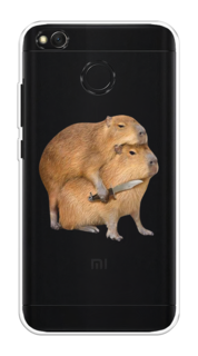 Чехол на Xiaomi Redmi 4X "Капибара с ножом" Case Place