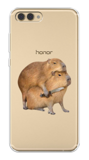Чехол на Honor V10 (View 10) "Капибара с ножом" Case Place