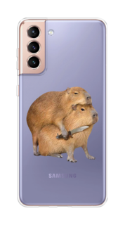 Чехол на Samsung Galaxy S21 Plus "Капибара с ножом" Case Place