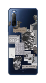 Чехол на Sony Xperia 10 II "Коллаж греческие скульптуры" Case Place