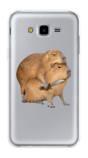 Чехол на Samsung Galaxy J7 Neo "Капибара с ножом" Case Place