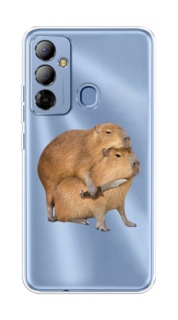 Чехол на Tecno Pop 6 Go "Капибара с ножом" Case Place