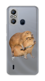 Чехол на Itel A49 "Капибара с ножом" Case Place