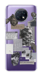 Чехол на Xiaomi Redmi Note 9T "Коллаж греческие скульптуры" Case Place