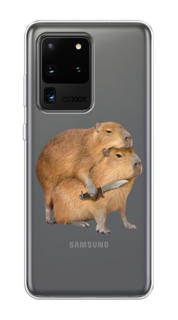 Чехол на Samsung Galaxy S20 Ultra "Капибара с ножом" Case Place