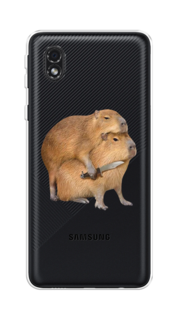 Чехол на Samsung Galaxy A01 Core "Капибара с ножом" Case Place