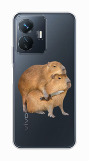 Чехол на Vivo Y77e "Капибара с ножом" Case Place