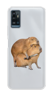 Чехол на ZTE Blade A71 "Капибара с ножом" Case Place