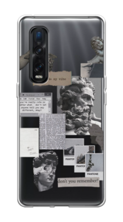 Чехол на Oppo Find X2 Pro "Коллаж греческие скульптуры" Case Place