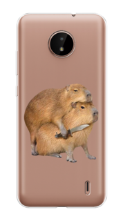 Чехол на Nokia C10/C20 "Капибара с ножом" Case Place