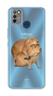 Чехол на Infinix HOT 10 Lite "Капибара с ножом" Case Place