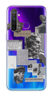 Чехол на Realme 5 Pro "Коллаж греческие скульптуры" Case Place