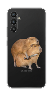 Чехол на Samsung Galaxy A34 5G "Капибара с ножом" Case Place