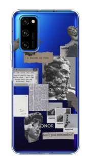 Чехол на Huawei Honor V30 Pro "Коллаж греческие скульптуры" Case Place