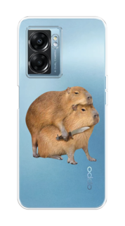 Чехол на Oppo A57 5G/A56s/OnePlus Nord N300 5G "Капибара с ножом" Case Place
