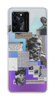 Чехол на ZTE Blade V30 "Коллаж греческие скульптуры" Case Place
