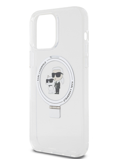 Чехол Karl Lagerfeld для iPhone 15 Pro Max с MagSafe и функцией подставки, прозрачный