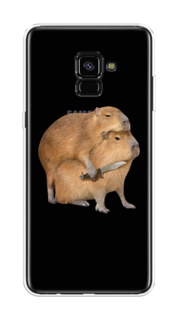 Чехол на Samsung Galaxy A8 Plus 2018 "Капибара с ножом" Case Place