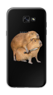 Чехол на Samsung Galaxy A7 2017 "Капибара с ножом" Case Place