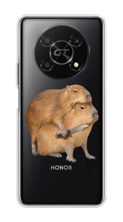 Чехол на Honor X40 GT "Капибара с ножом" Case Place