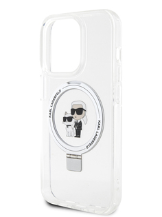 Чехол Karl Lagerfeld для iPhone 15 Pro с MagSafe и функцией подставки, прозрачный