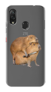 Чехол на ZTE Blade V10 Vita "Капибара с ножом" Case Place
