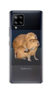 Чехол на Samsung Galaxy A42 "Капибара с ножом" Case Place