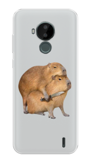 Чехол на Nokia C30 "Капибара с ножом" Case Place
