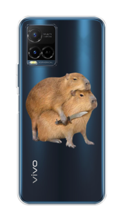 Чехол на Vivo Y21e "Капибара с ножом" Case Place