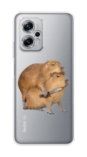 Чехол на Xiaomi Poco X4 GT/Redmi Note 11T Pro/11T Pro Plus "Капибара с ножом" Case Place