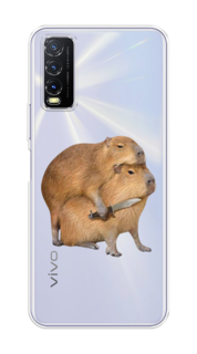 Чехол на Vivo Y20 "Капибара с ножом" Case Place