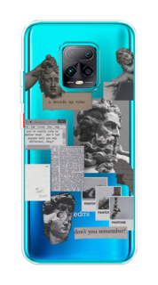 Чехол на Xiaomi Redmi 10X Pro 5G "Коллаж греческие скульптуры" Case Place