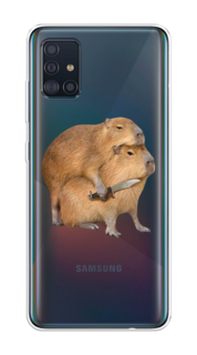 Чехол на Samsung Galaxy A51 "Капибара с ножом" Case Place