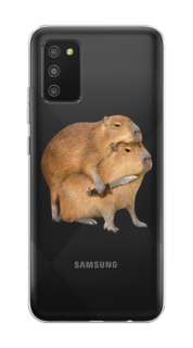 Чехол на Samsung Galaxy A02s "Капибара с ножом" Case Place