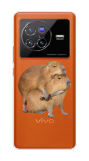 Чехол на Vivo X80 "Капибара с ножом" Case Place