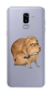 Чехол на Samsung Galaxy J8 "Капибара с ножом" Case Place