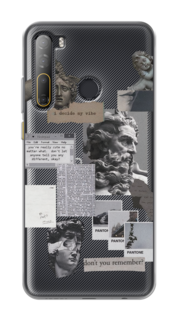 Чехол на HTC Desire 20 Pro "Коллаж греческие скульптуры" Case Place