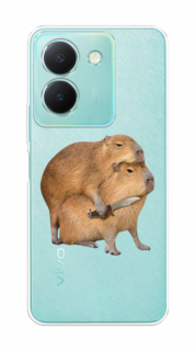 Чехол на Vivo Y36 5G "Капибара с ножом" Case Place