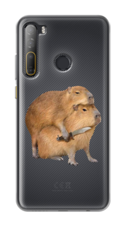 Чехол на HTC Desire 20 Pro "Капибара с ножом" Case Place