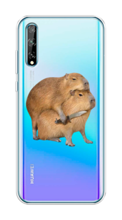 Чехол на Huawei Y8p/P Smart S "Капибара с ножом" Case Place