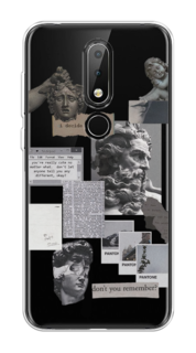 Чехол на Nokia X6/6.1 Plus "Коллаж греческие скульптуры" Case Place
