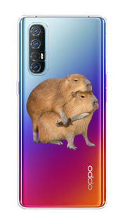 Чехол на Oppo Reno 3 Pro "Капибара с ножом" Case Place