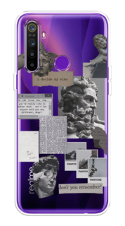 Чехол на Realme 5 "Коллаж греческие скульптуры" Case Place